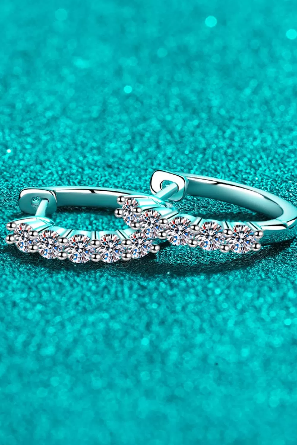 1 Ct Moissanite Hoop Earrings