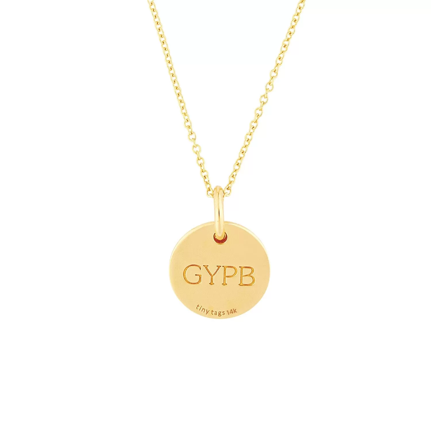 14k Gold 'GYPB' Flamingo Circle Necklace by Lindsey Gurk