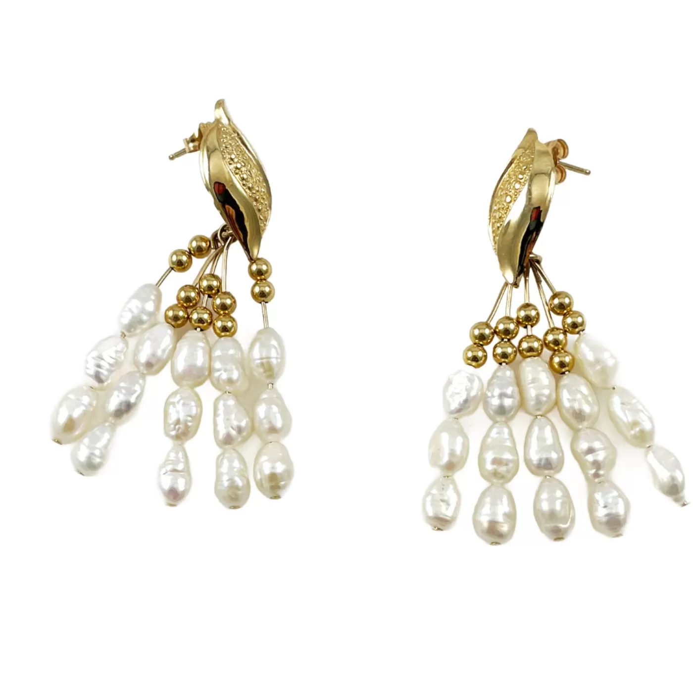 14K Gold Imperial Pearl Earrings IPS