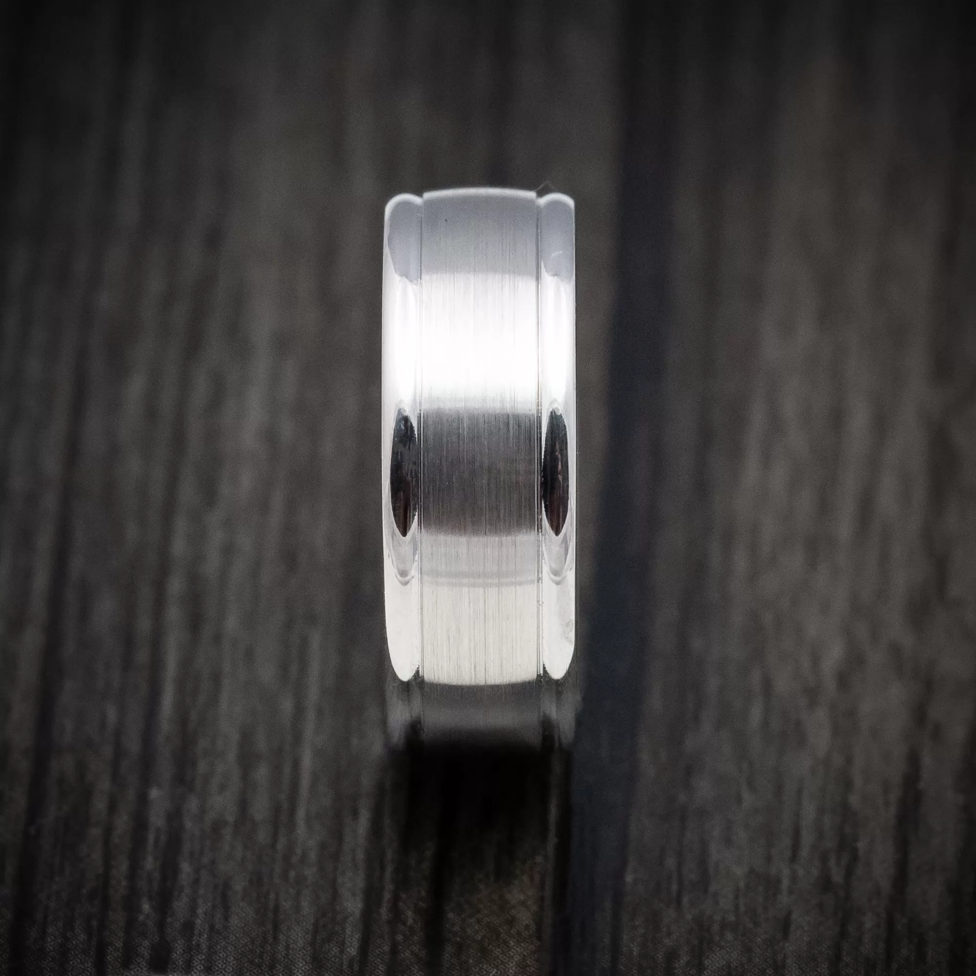 14K White Gold Classic Wedding Men's Band