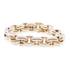 14K YELLOW GOLD 8-INCH 13.1MM LARGE CABLE BRACELET