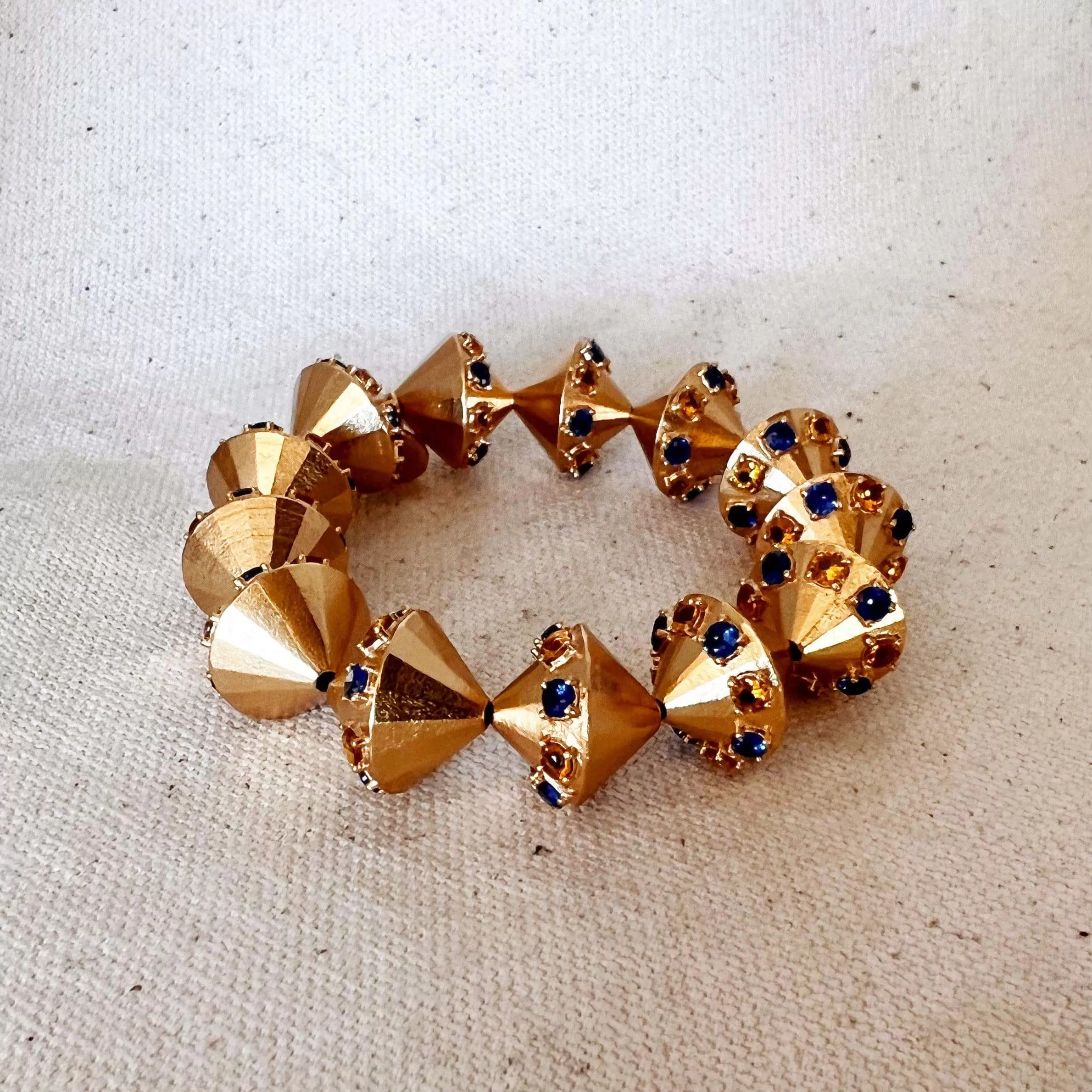 18k Gold Filled Extravagant Cone Beaded Bracelet