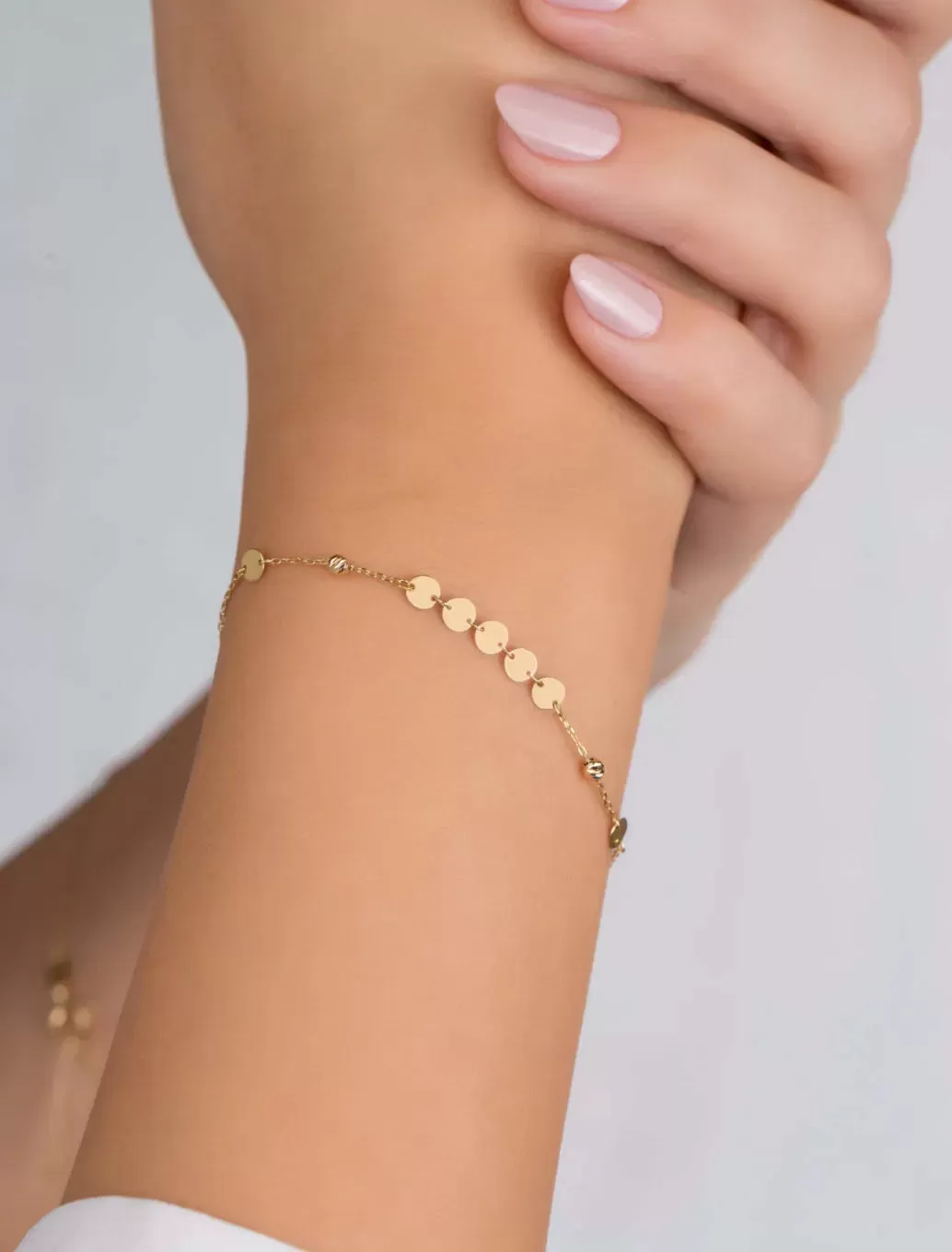 18K Gold Petite Gypsy Disk Bracelet