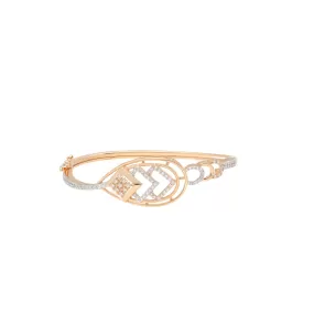 18K Rose Gold & CZ Bangle (13.2gm)