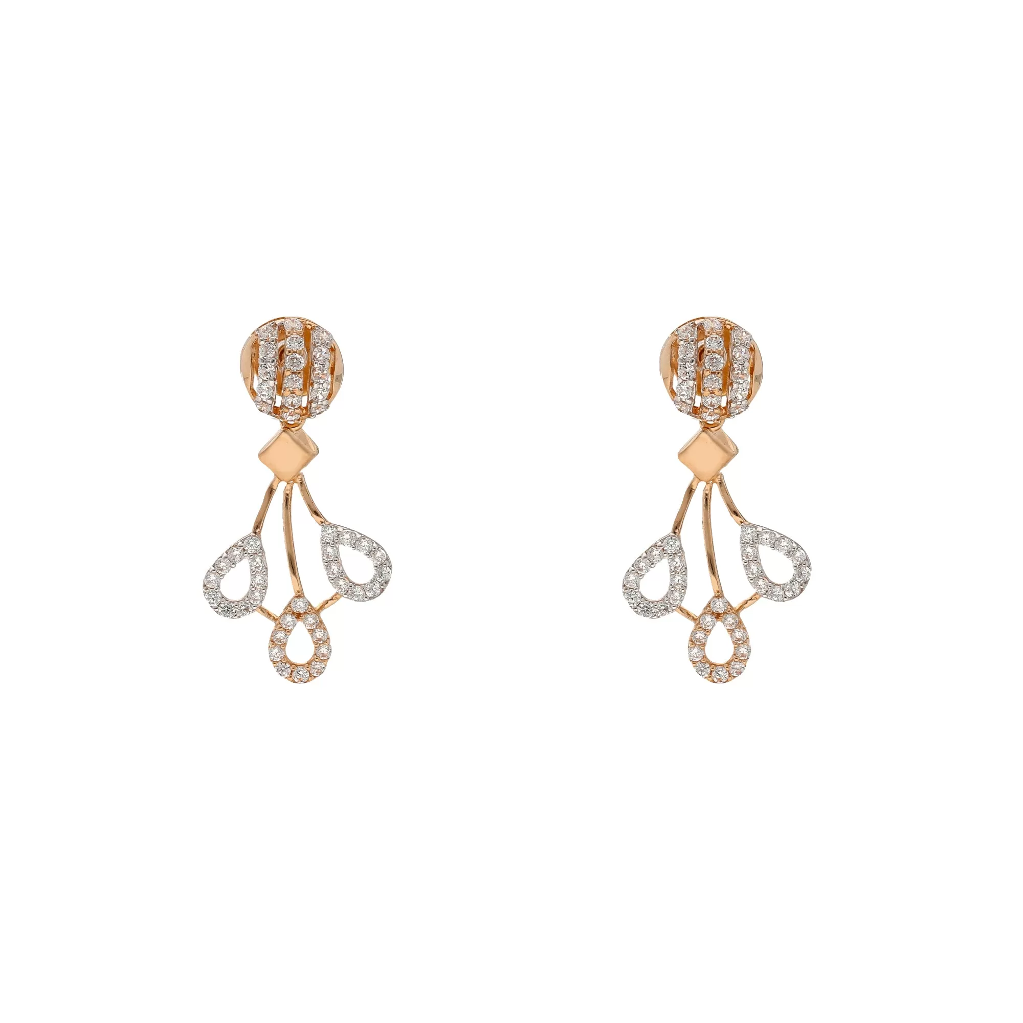 18K Rose Gold & CZ Necklace Set (20.3gm)