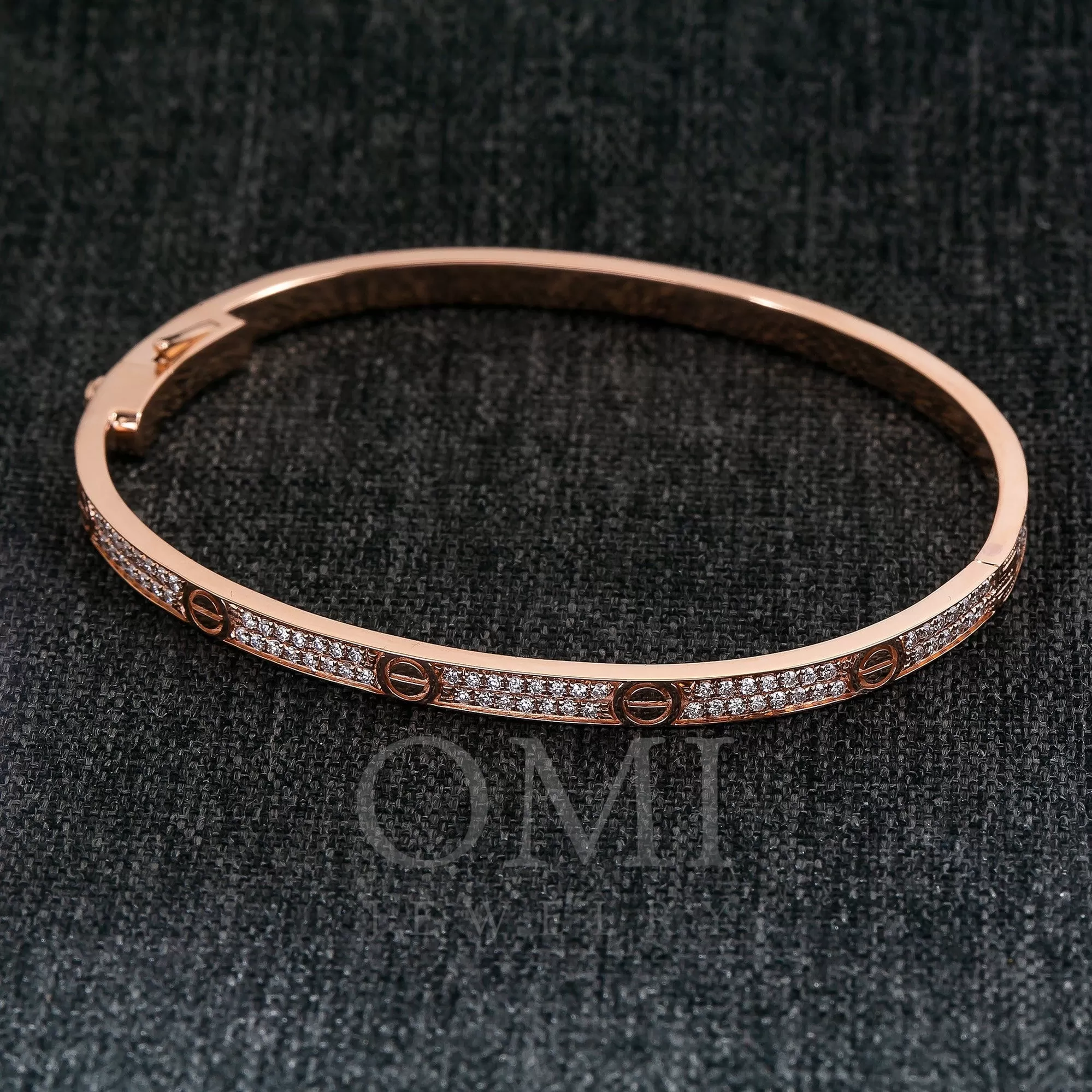 18K ROSE GOLD CUSTOM BRACELET WITH DIAMONDS