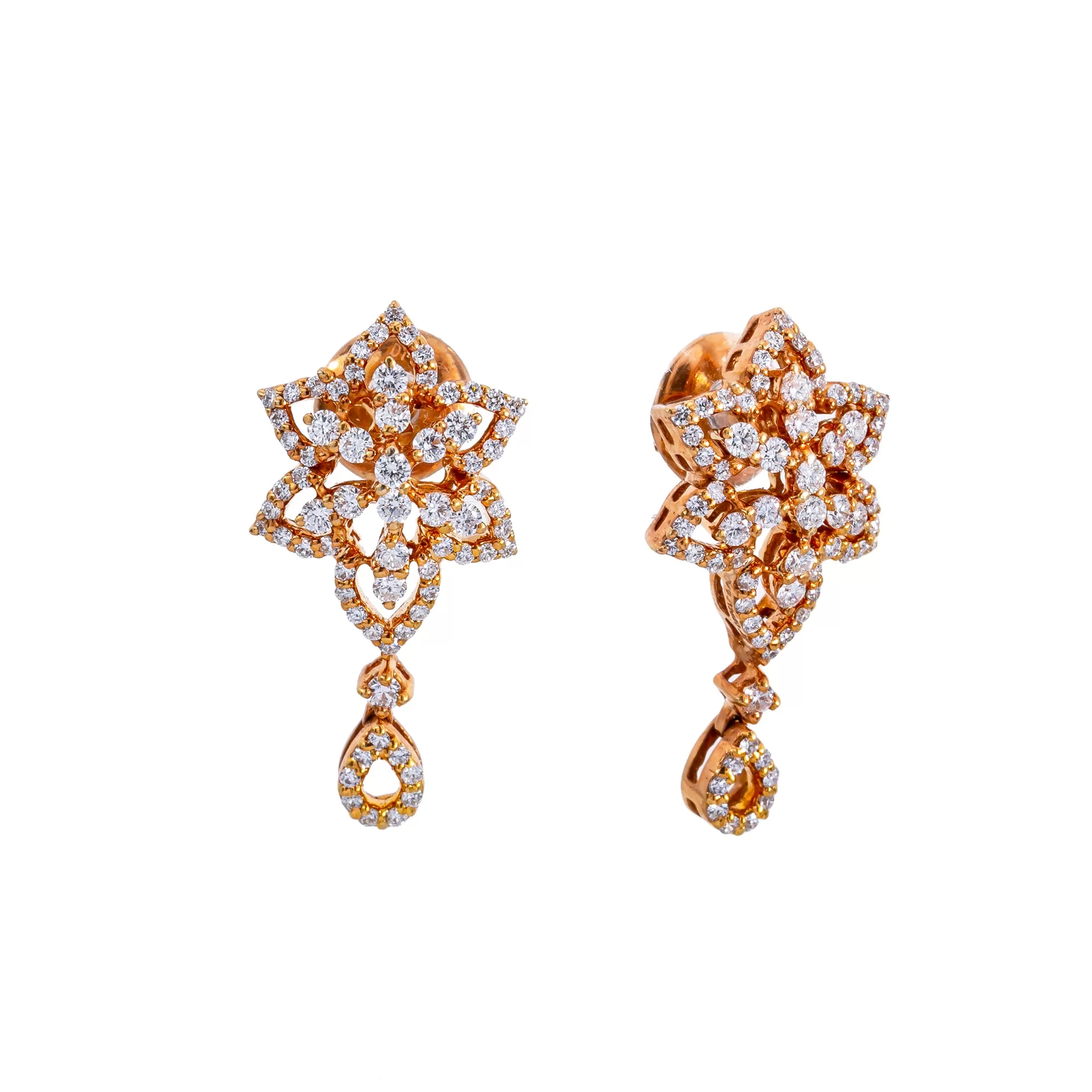 18K Rose Gold Diamond Jewelry Set (37.4gm)