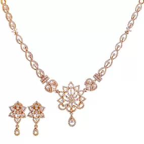 18K Rose Gold Diamond Jewelry Set (37.4gm)