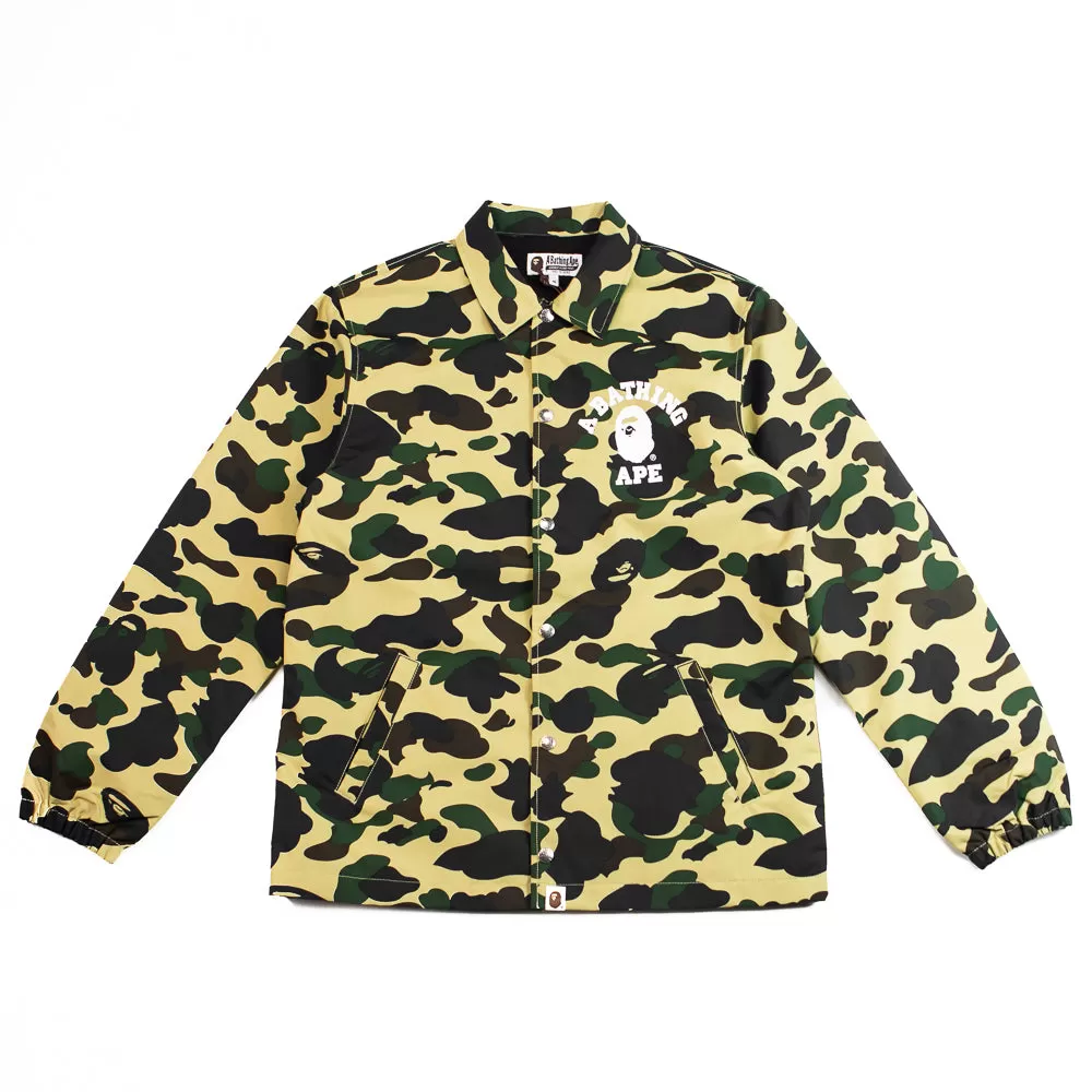 1st Camo Nylon Tussah Coach Jacket (Yellow)