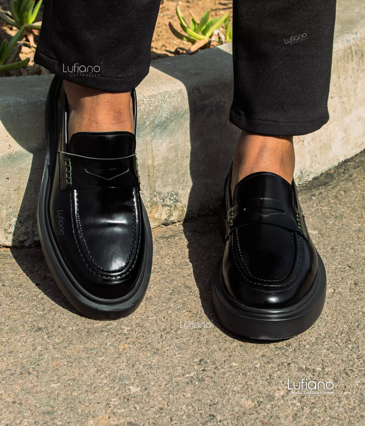 209  - Lufiano Slip On: Black