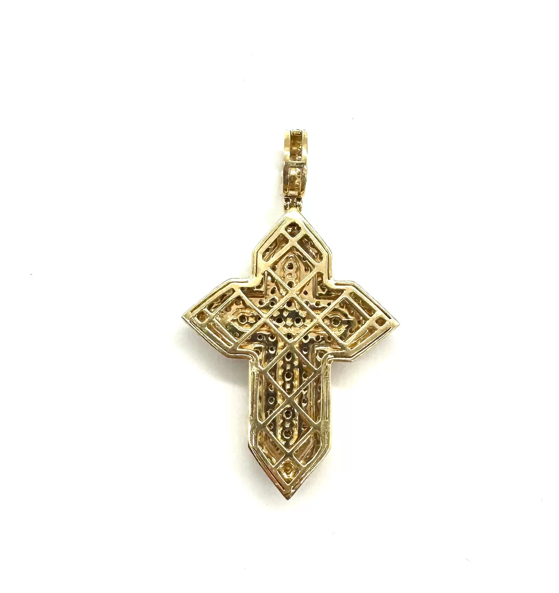 3.39 CTW 3-Row Diamond Cross