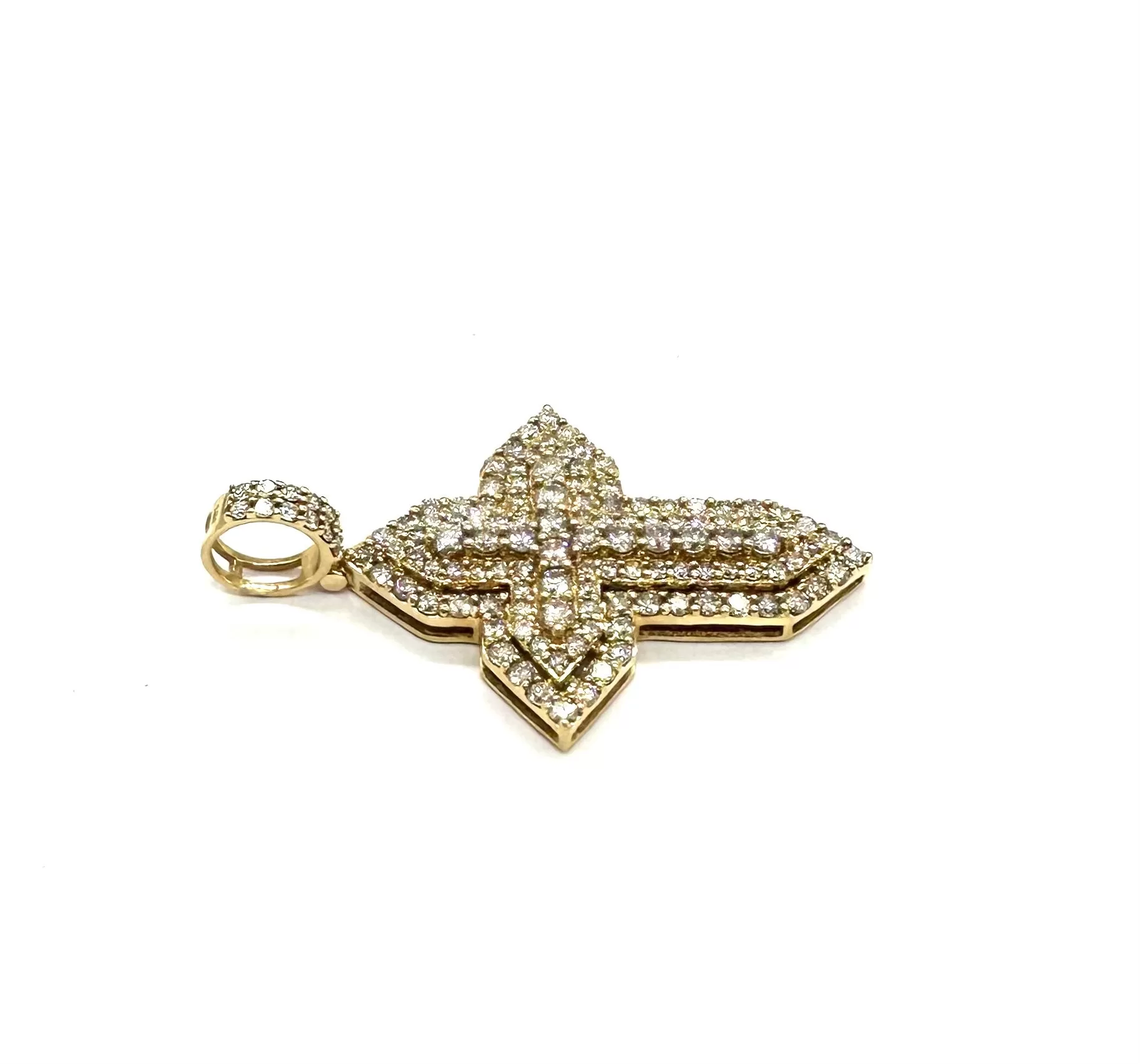 3.39 CTW 3-Row Diamond Cross