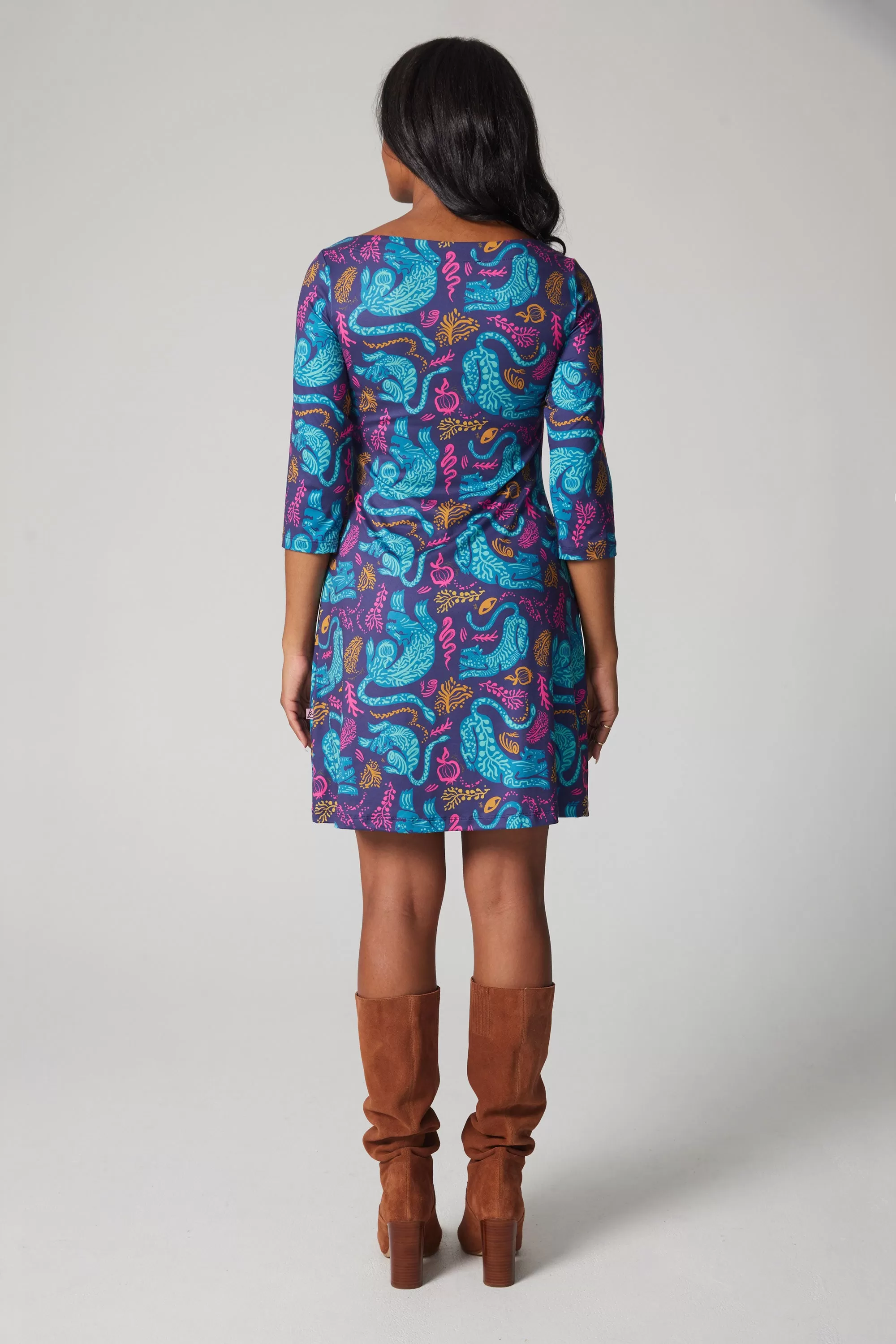 A-Line Dress - Panther Blue