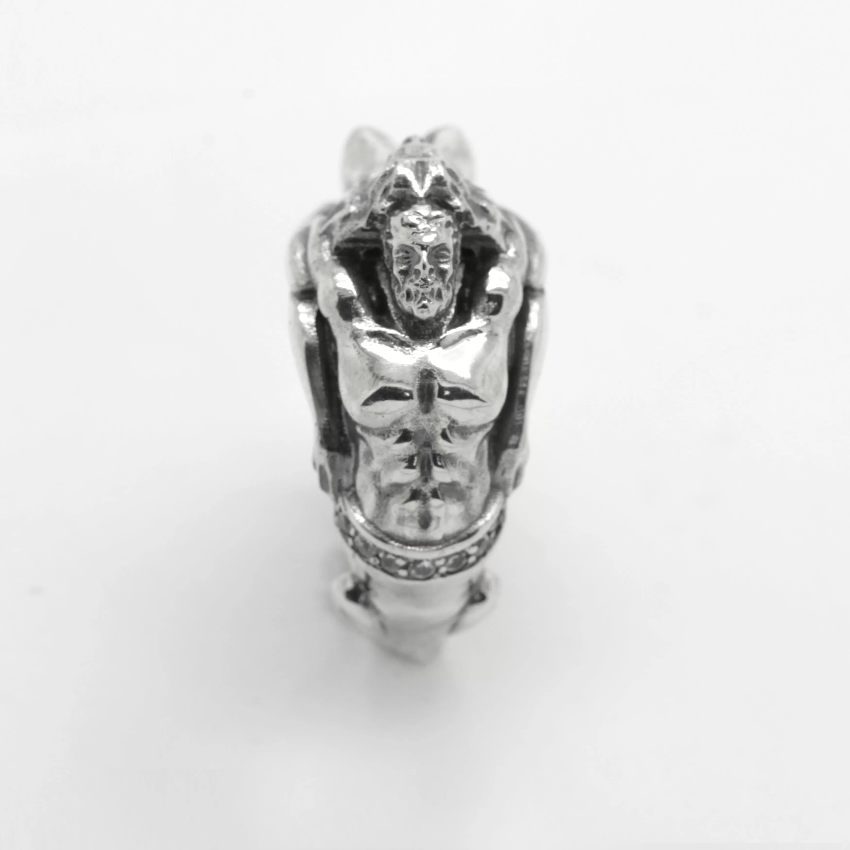 Adam and Eve Paradise Lost Engagement Ring, Women Band Sterling Silver Ring