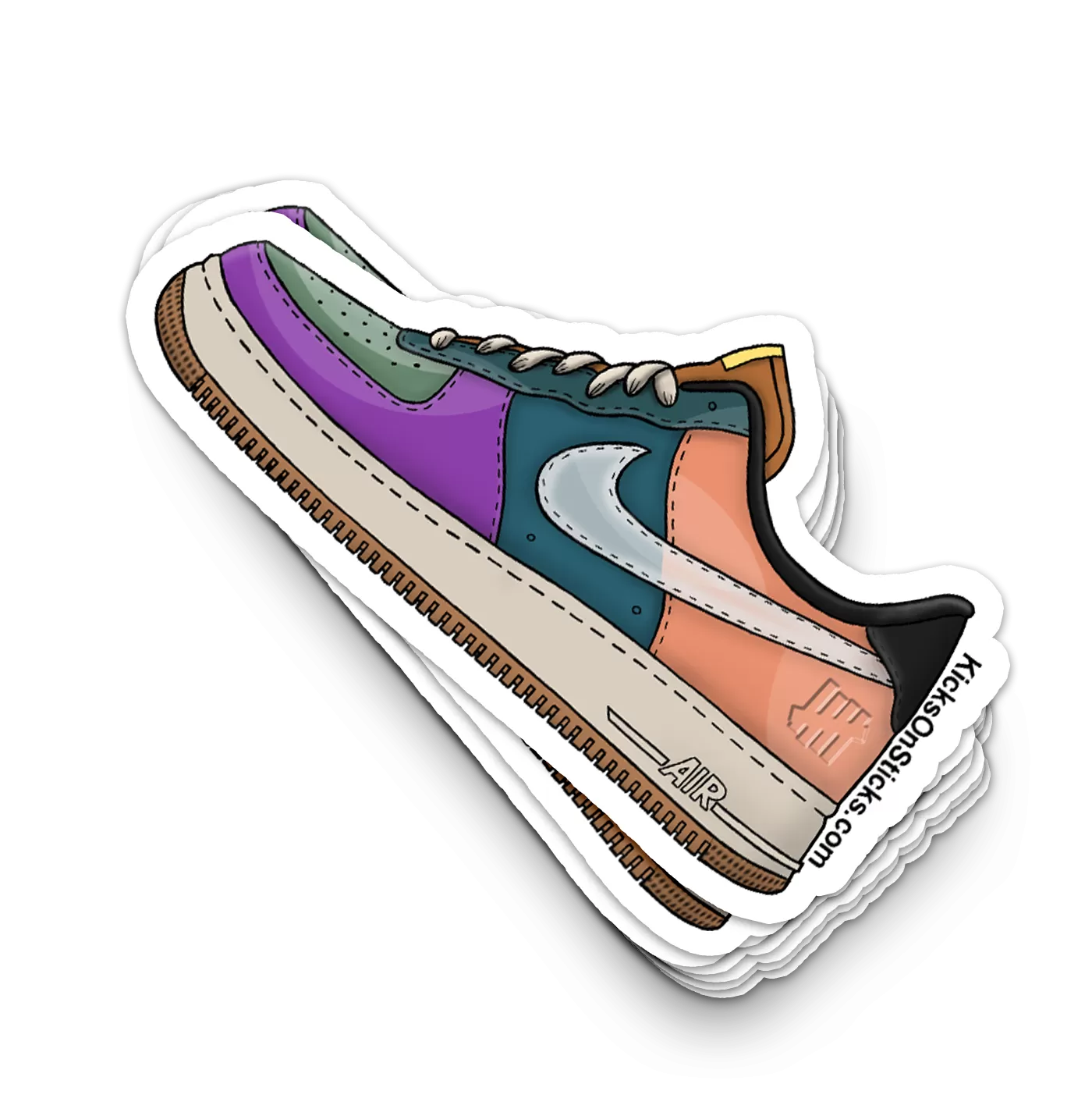 Air Force 1 Low "UNDFTD Wildberry" Sneaker Sticker