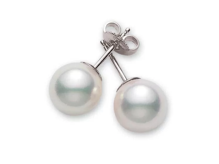 Akoya Pearl Stud Earrings A  8x7.5mm