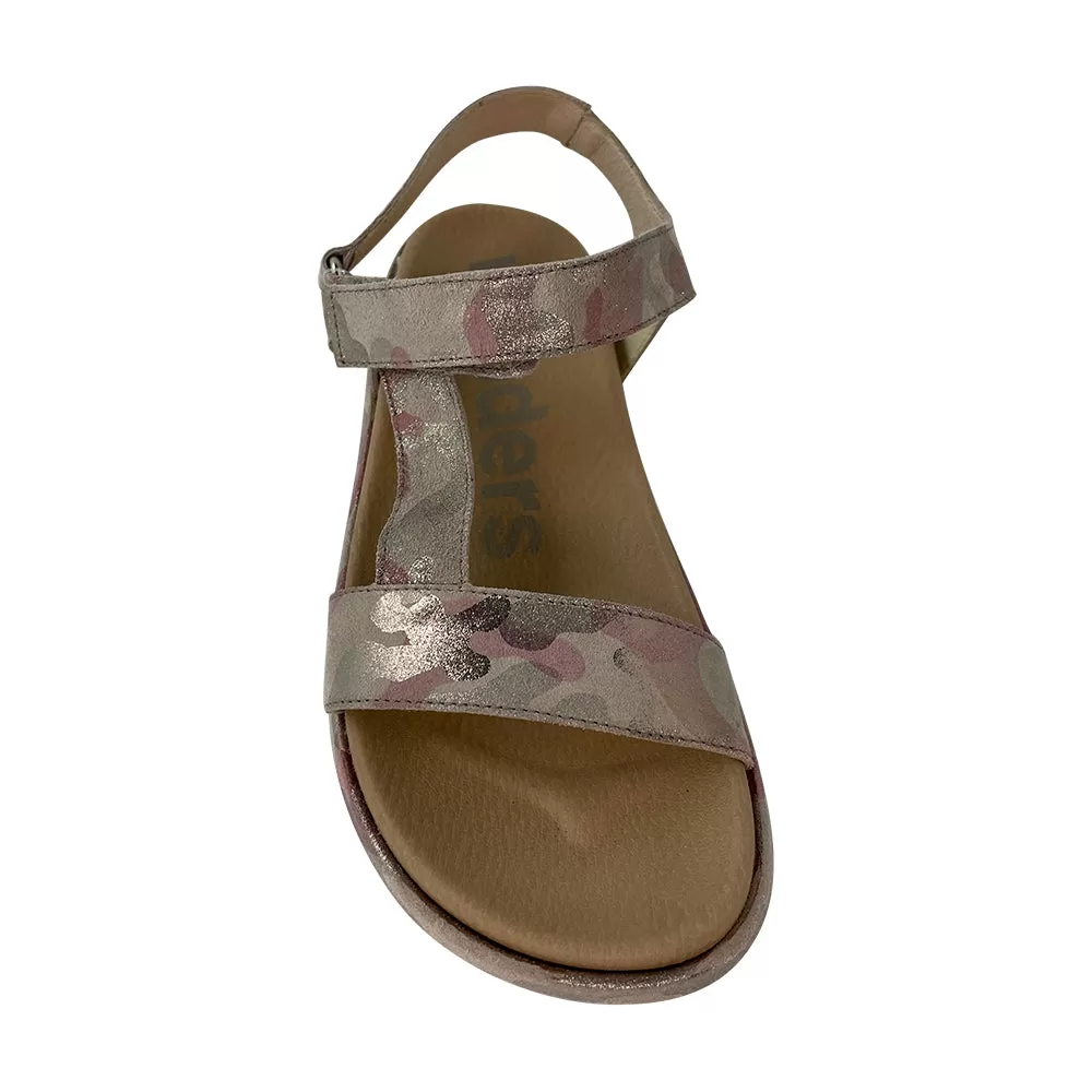 B7410F Pink Camo Leather Sandal