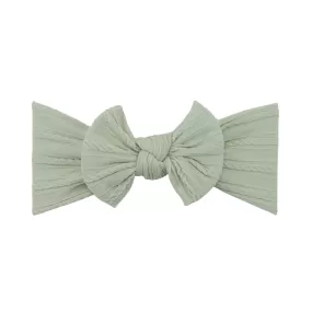 Baby Top Knot Single Bow Headband Ivory