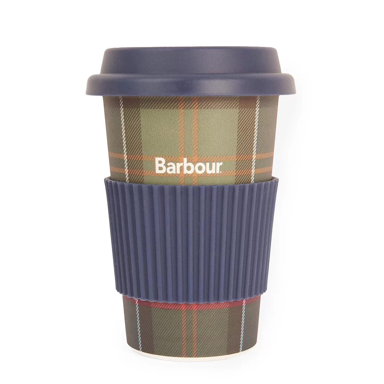 Barbour Beanie and Travel Mug Gift Set Navy / Classic Tartan