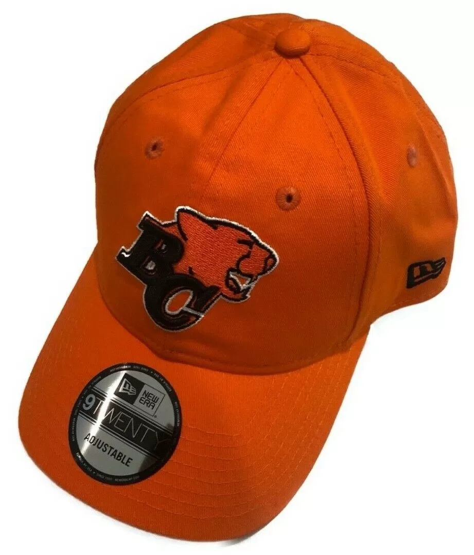 BC Lions CFL New Era Basic Logo Relaxed Fit 9TWENTY Orange Adjustable Cap Hat