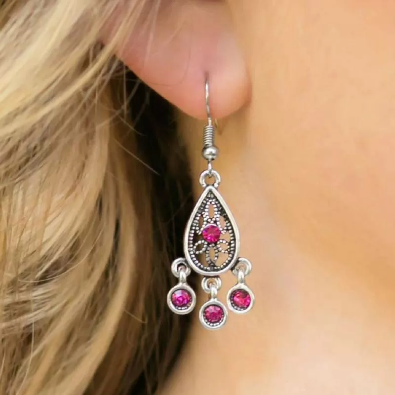 BEAM All You Can BEAM Pink Rhinestone Earrings