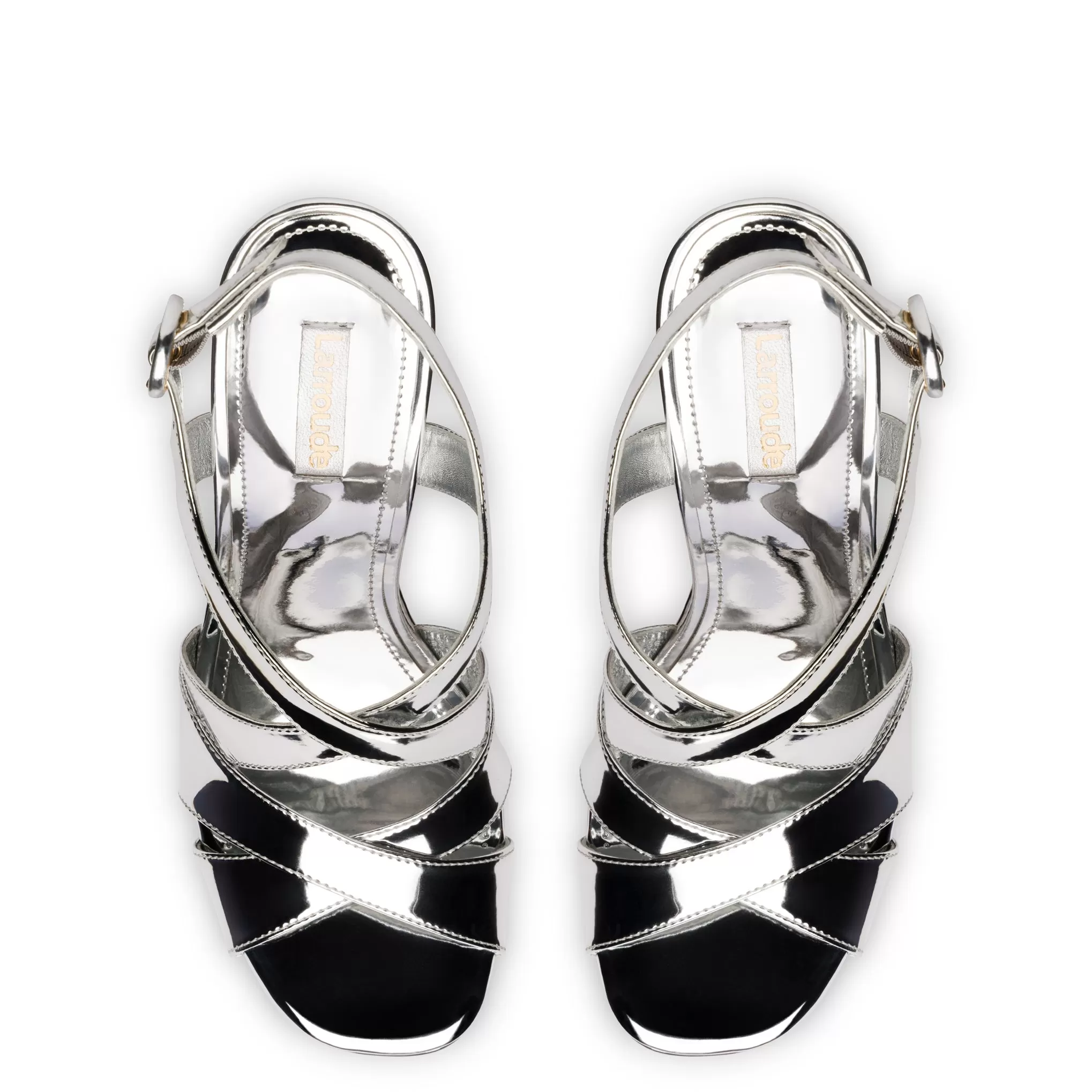 Bee Sandal In Silver Specchio