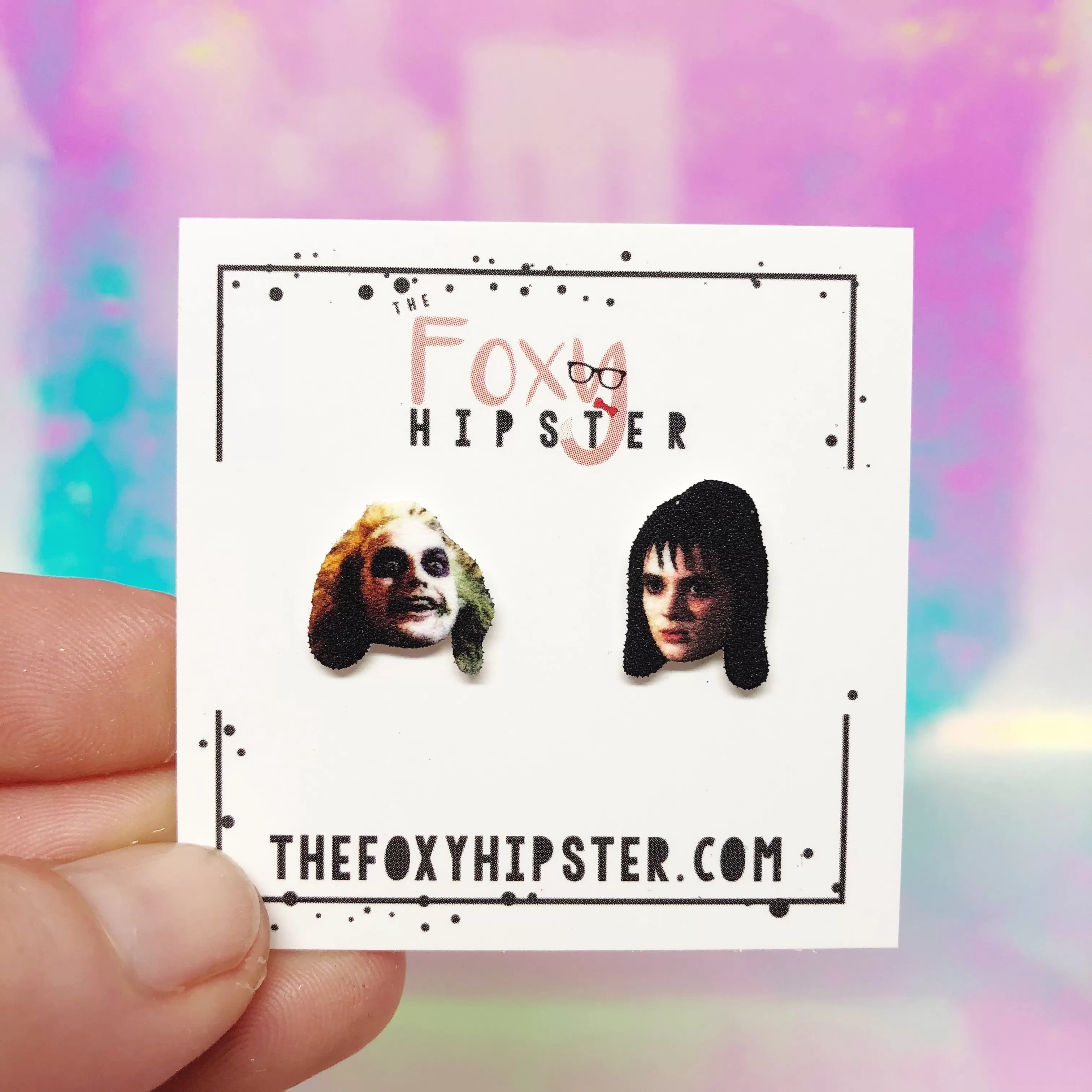 Beetlejuice And Lydia Stud Earrings