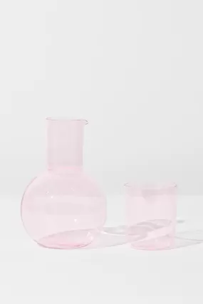 BELLY CARAFE   CUP SET IN PINK