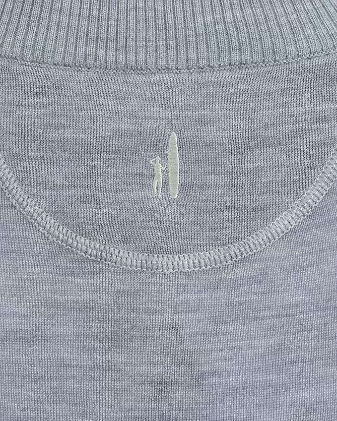 Big & Tall Baron 1/4 Zip Pullover Sweater in Light Grey