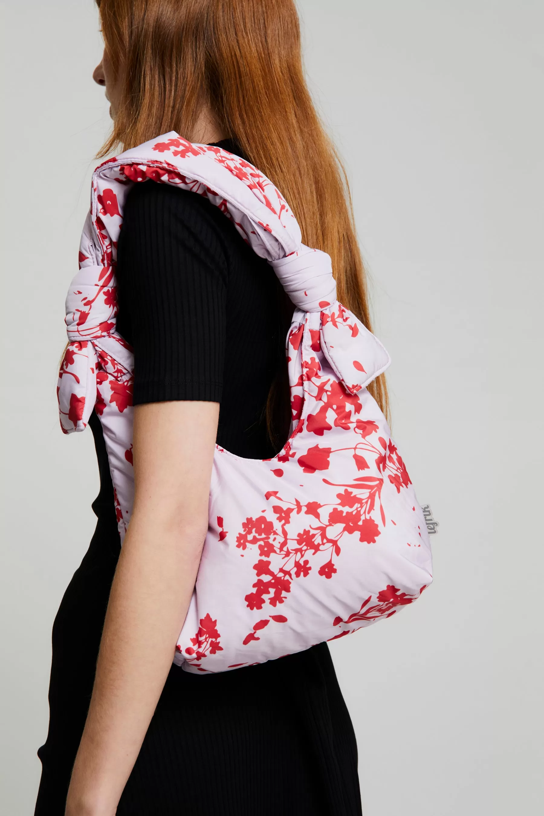 Biwa Puffy Mini Bag Floral Pink