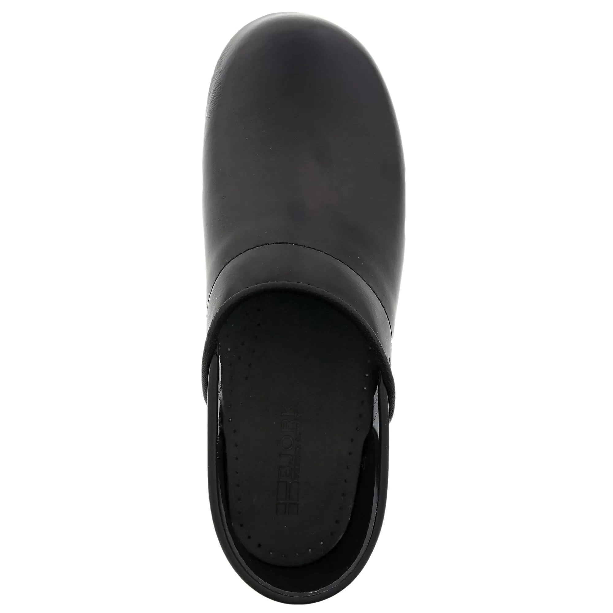 BJORK Professional ELLA Black Leather Clogs