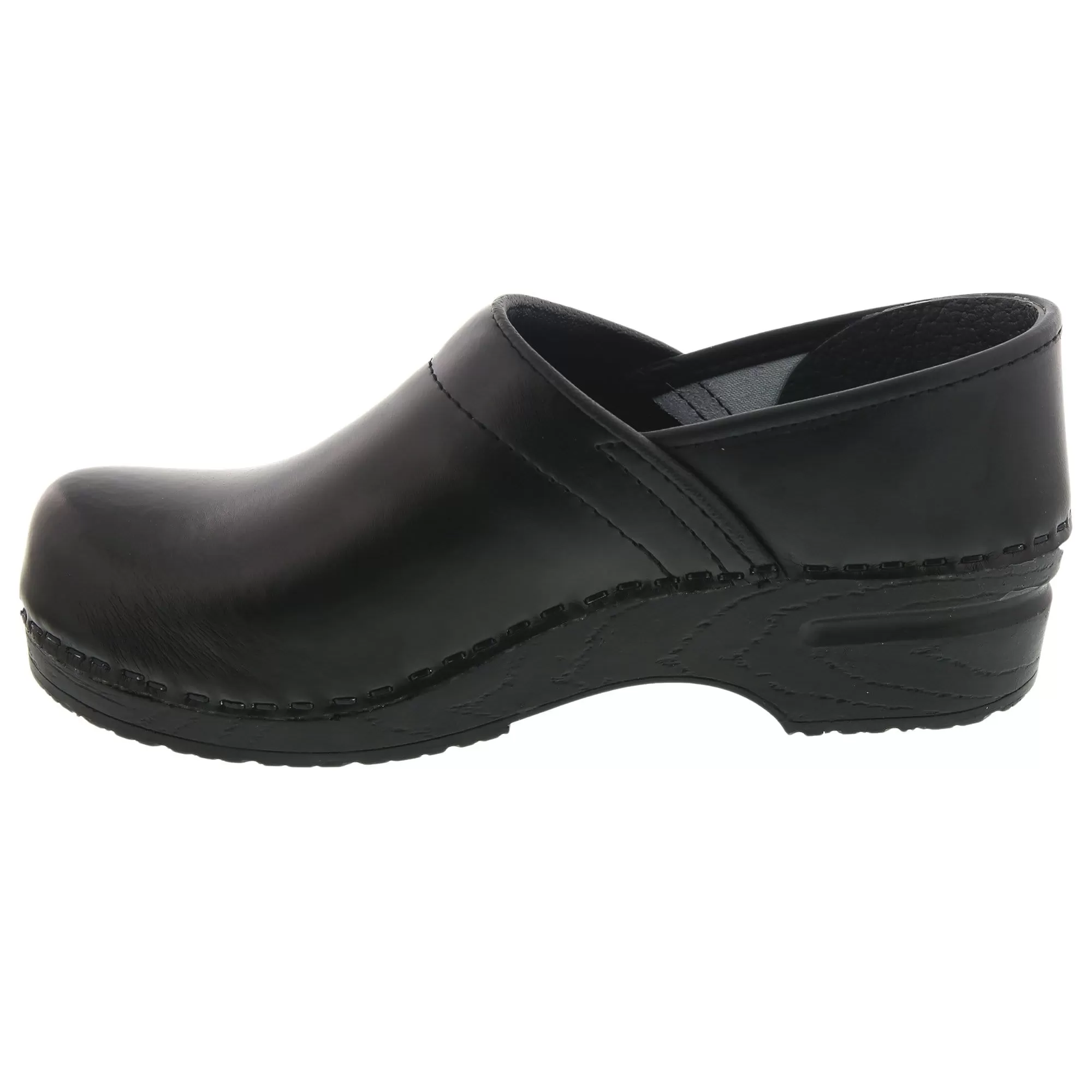 BJORK Professional ELLA Black Leather Clogs