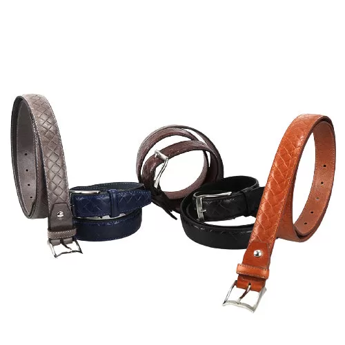 Black Mesh Leather Belts Mens Accessories Buckle Business Casual Suit