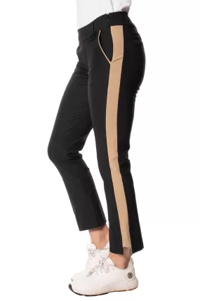 Black/Camel Stretch Ankle Pant