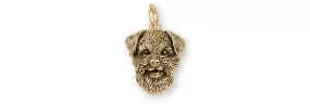 Border Terrier Jewelry 14k Gold Handmade Border Terrier Charm  BDT-CG