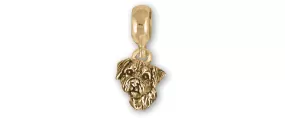 Border Terrier Jewelry 14k Yellow Gold Handmade Border Terrier Charm Slide This Charm Will Fit A Pandora® Slide Bracelet BDT1H-PNSG