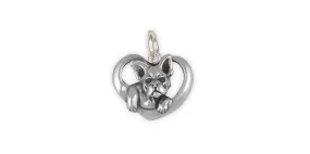 Boston Terrier Charm Jewelry Sterling Silver Handmade Dog Charm BT20-C