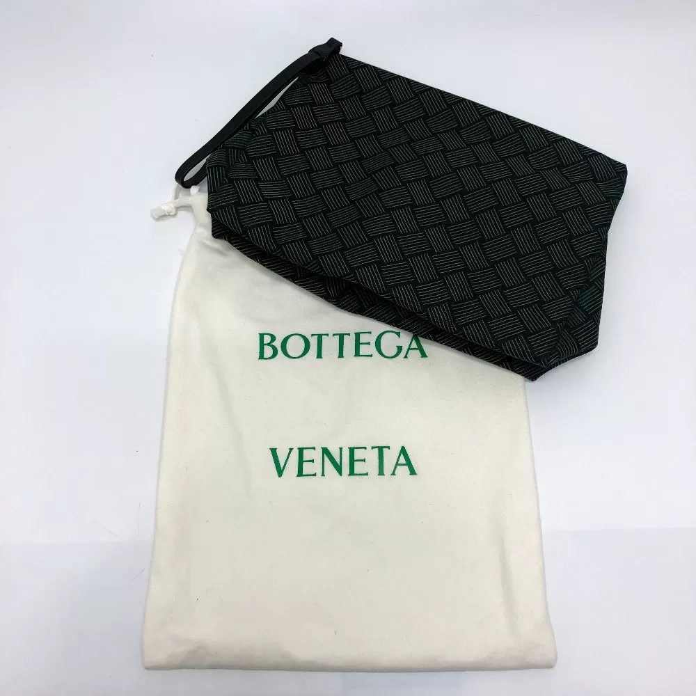 BOTTEGAVENETA Clutch bag canvas green All-over pattern INTRECCIATO With pouch strap Women Used Authentic