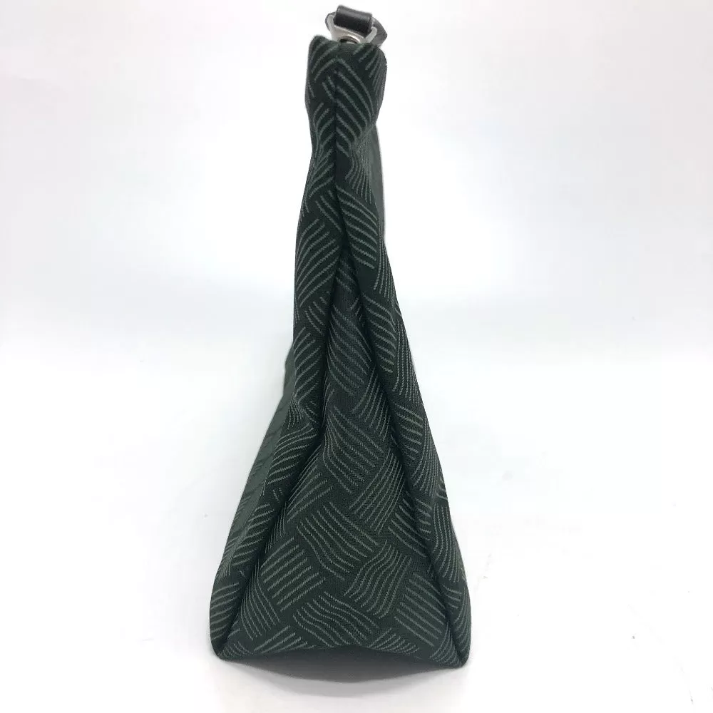 BOTTEGAVENETA Clutch bag canvas green All-over pattern INTRECCIATO With pouch strap Women Used Authentic