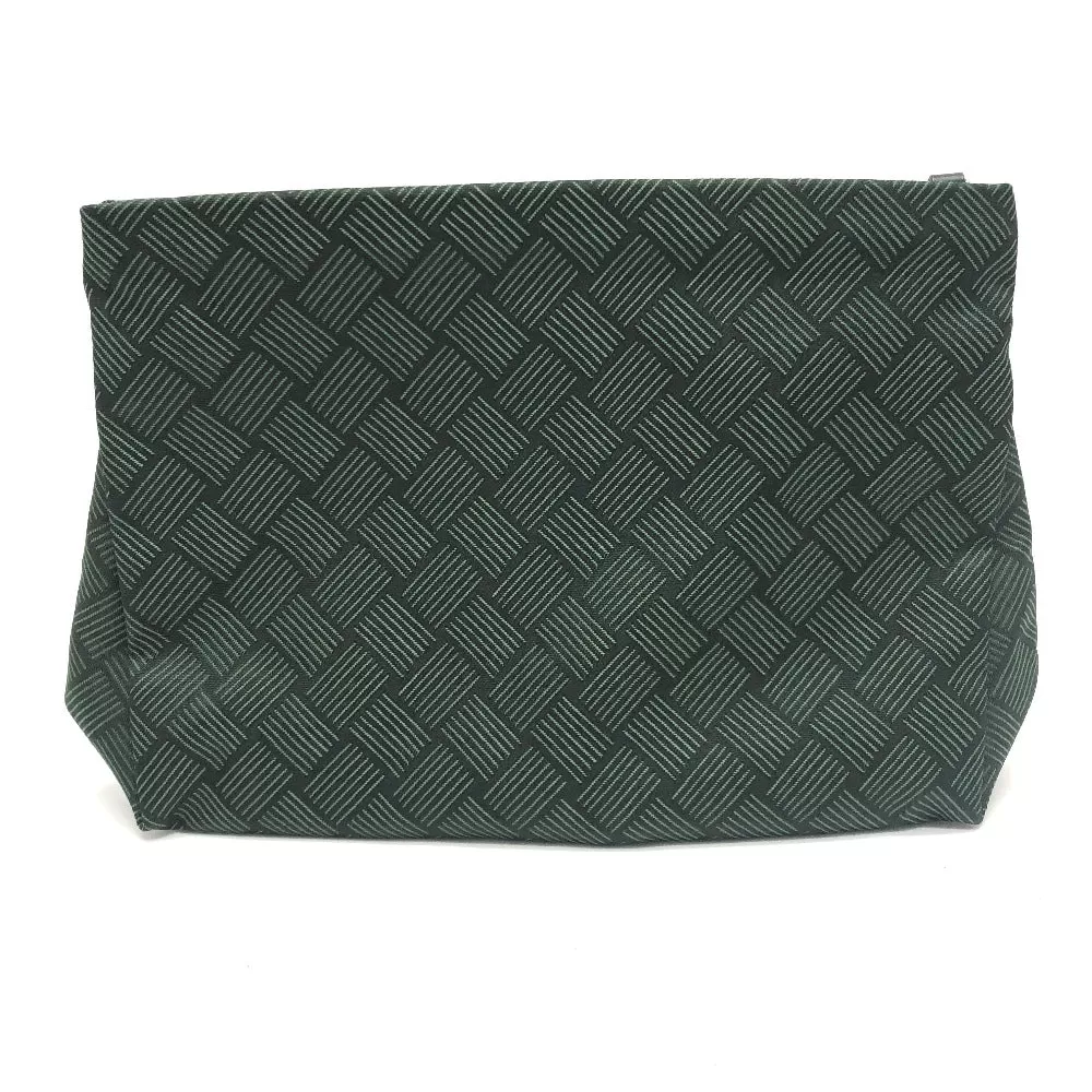 BOTTEGAVENETA Clutch bag canvas green All-over pattern INTRECCIATO With pouch strap Women Used Authentic