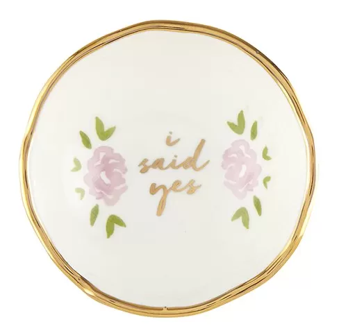 Bridal Gold Edge Jewelry Dish