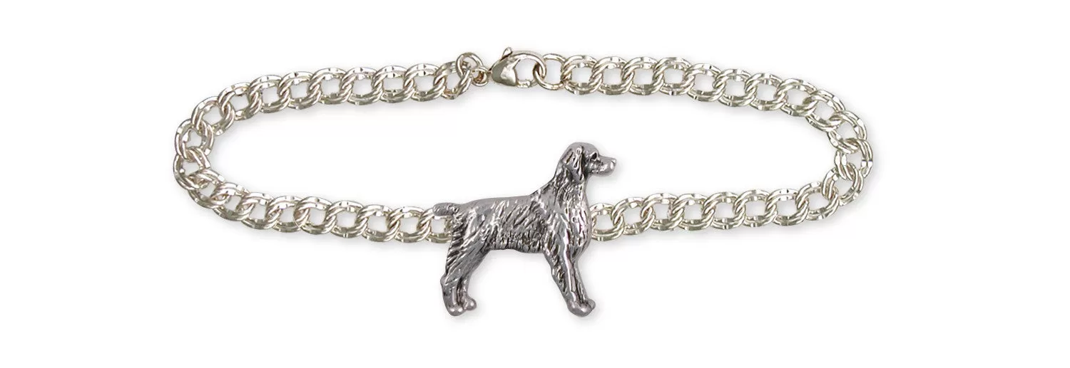 Brittany Dog Bracelet Handmade Sterling Silver Dog Jewelry BR7-B