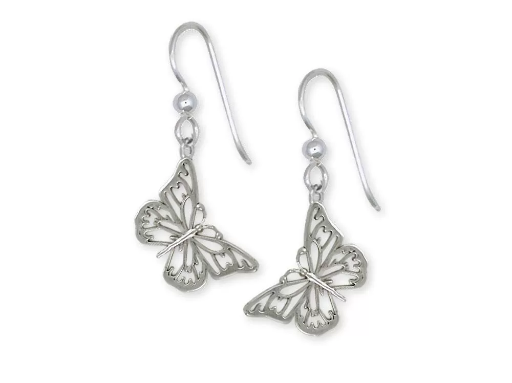 Butterfly Earrings Jewelry Sterling Silver Handmade Butterfly Earrings BY1-E