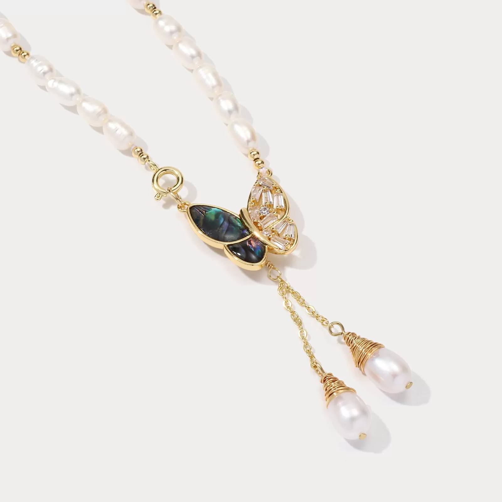 Butterfly Pearl Necklace