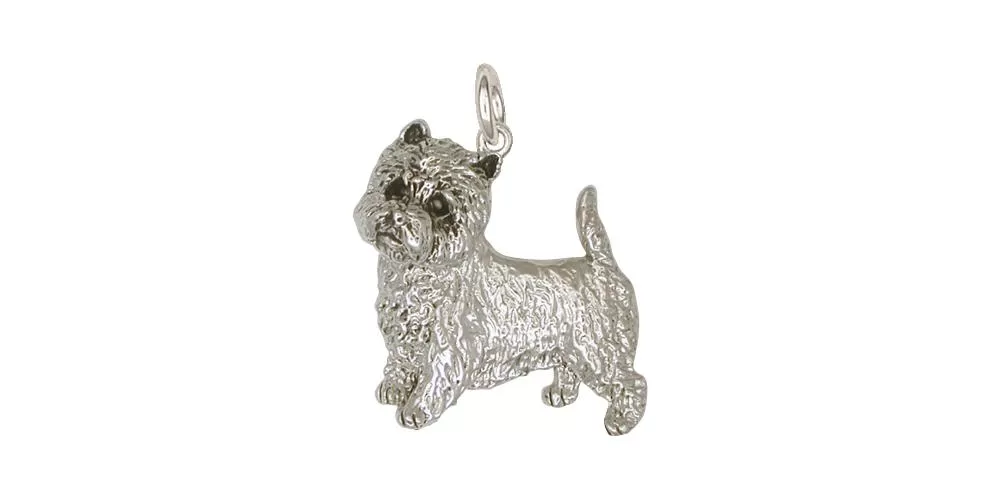 Cairn Terrier Charm Jewelry Sterling Silver Handmade Dog Charm CNWS8-C