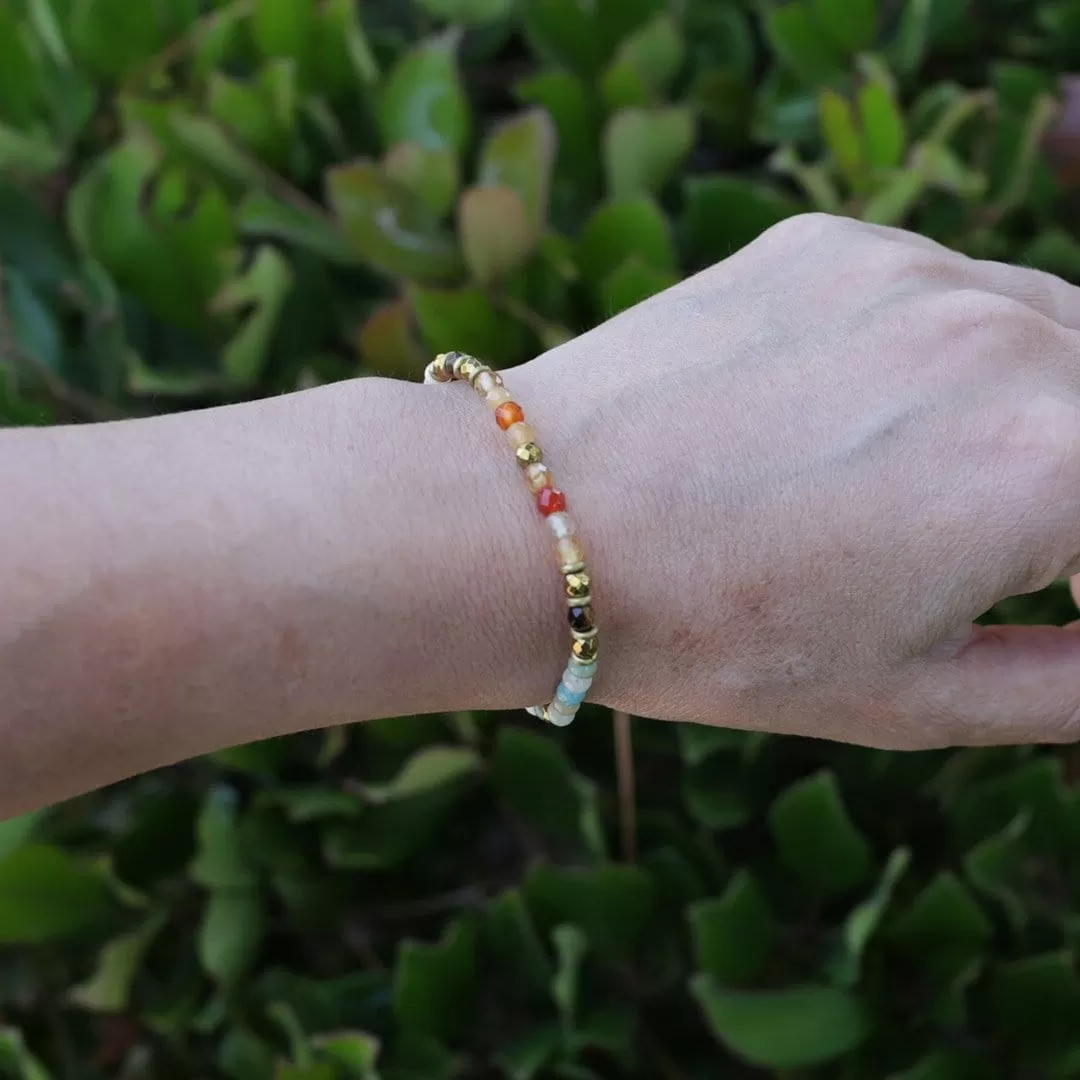 Carnelian and Amazonite Delicate Bracelet