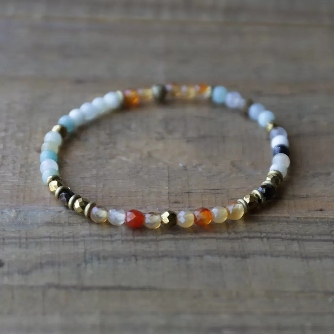 Carnelian and Amazonite Delicate Bracelet