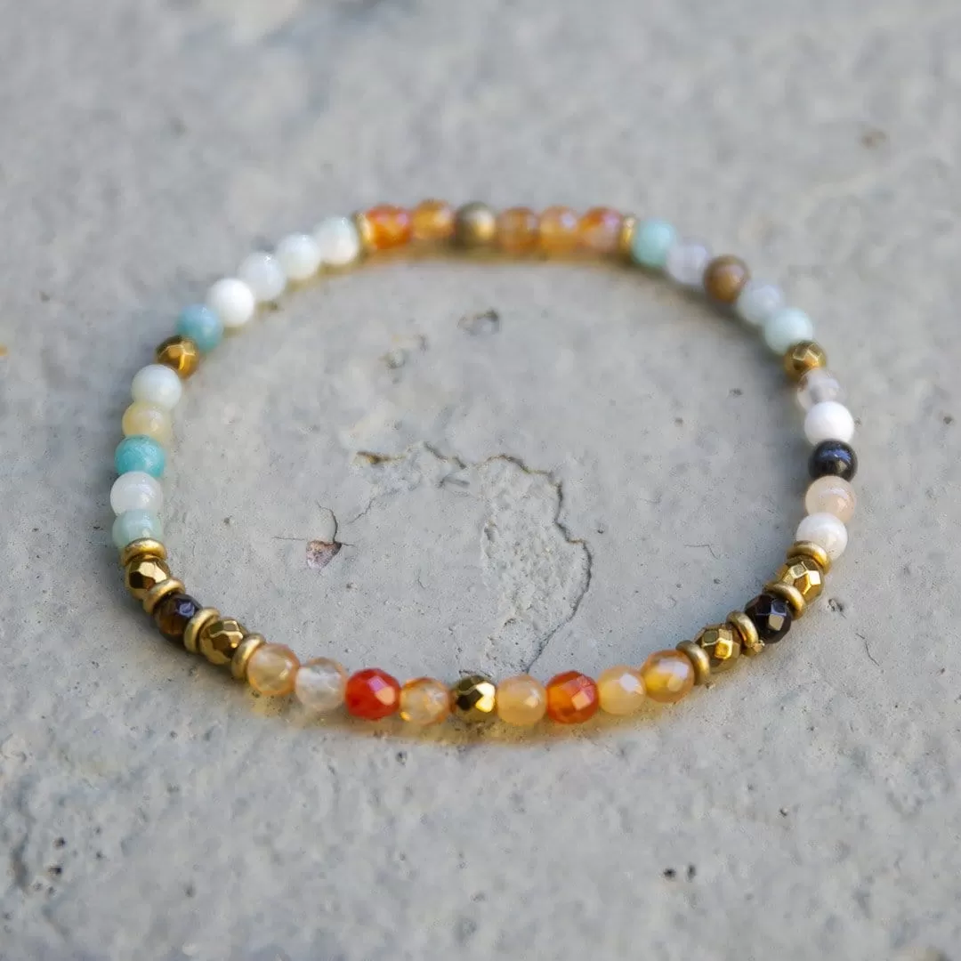 Carnelian and Amazonite Delicate Bracelet