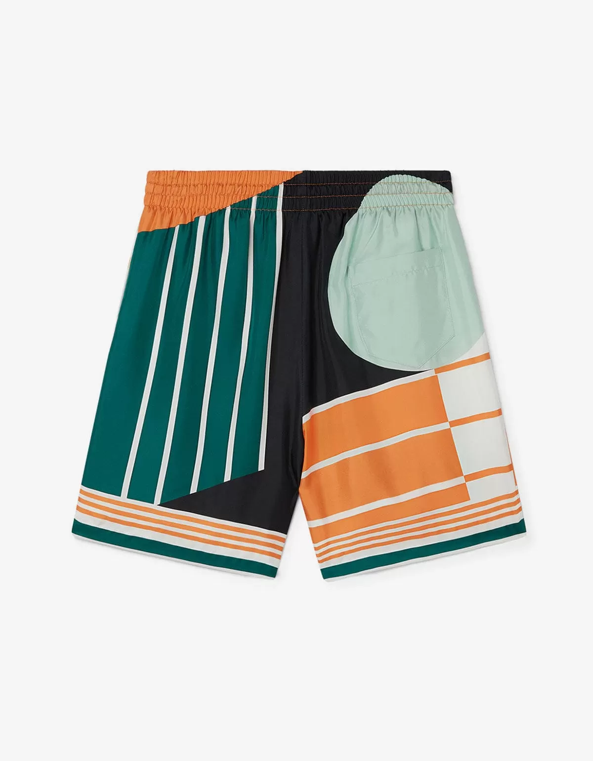 Casablanca Court Abstrait Silk Shorts