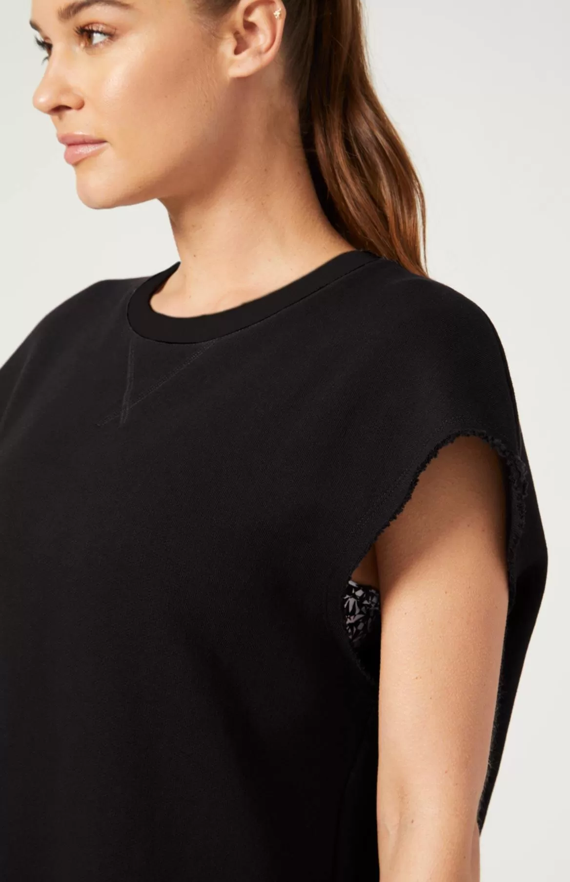 Chelsea Sleeveless Sweatshirt Jet Black